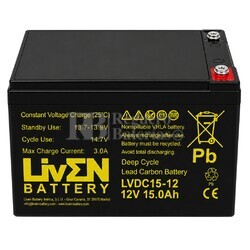 Bater�a Liven Battery LVDC15-12 | 12 voltios 15 amperios Ciclo Profundo